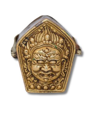 Ghau Mahakala Bhairava - Reliquaire de Voyage Tibétain - Bronze et Cuivre - Import du Tibet. Boutique Zen Himalayan-eshop