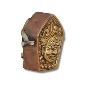 Ghau Mahakala Bhairava - Reliquaire de Voyage Tibétain - Bronze et Cuivre - Import du Tibet. Boutique Zen Himalayan-eshop