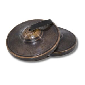 Véritable Tingsha Tibétaine Ashtamangala - Cymbale en Bronze. Boutique Zen Himalayan-eshop