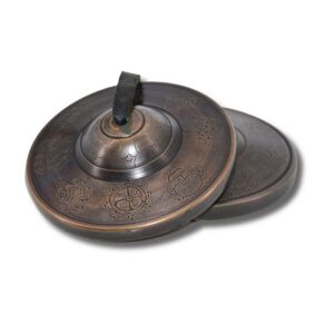 Authentique Tingsha Tibétaine Ashtamangala - Cymbale en Bronze. Boutique Zen Himalayan-eshop