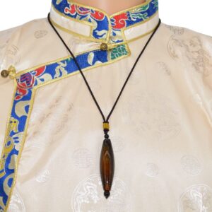 Pendentif Dzi Agate Tradition Tibet - Artisanat Sacré Himalayen