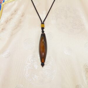 Pendentif Dzi Agate Tradition Tibet - Artisanat Sacré Himalayen