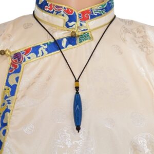 Pendentif dzi Agate Bleue Protection Sublimez votre Style avec l'Élégance du Tibet