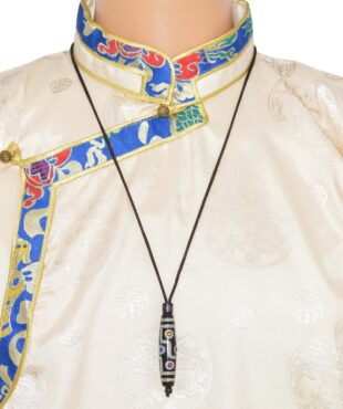Pendentif Cloisonné Dzi Traditionnel - Agate à 9 Yeux - Bijoux Authentiques du Tibet - Boutique Zen Himalayan-eshop