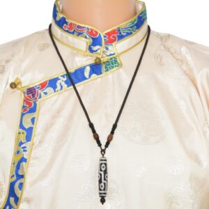 Pendentif Dzi Avalokiteshvara Talisman Sculpté du Bodhisatva de la Compassion - Bijou du Tibet - Boutique Zen Himalayan-eshop