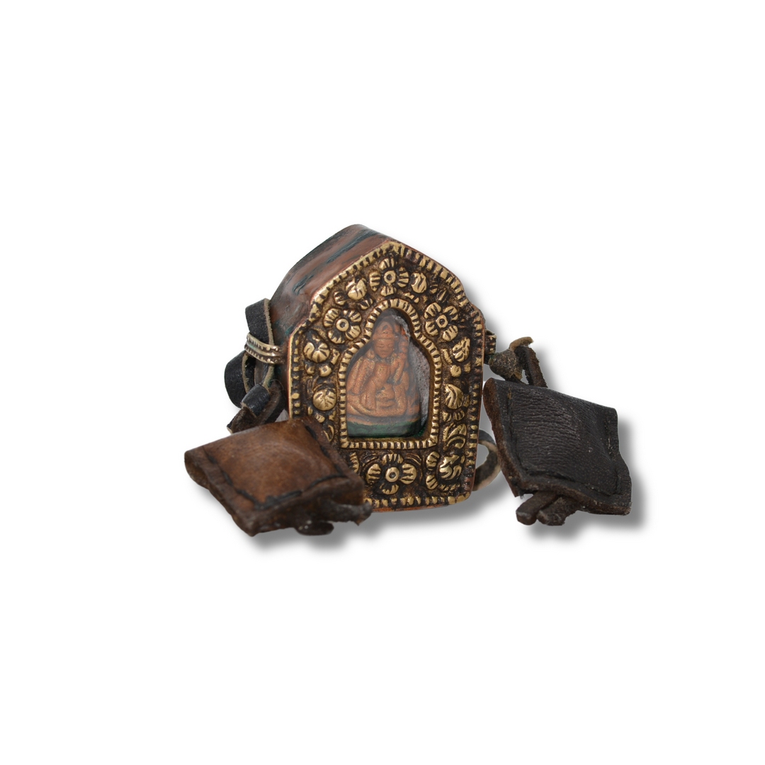 GHA192 Amulette Bouddhiste Tibétaine – Reliquaire Ghau Guru Rinpoché, Art Sacré du Tibet (5) (Copier)