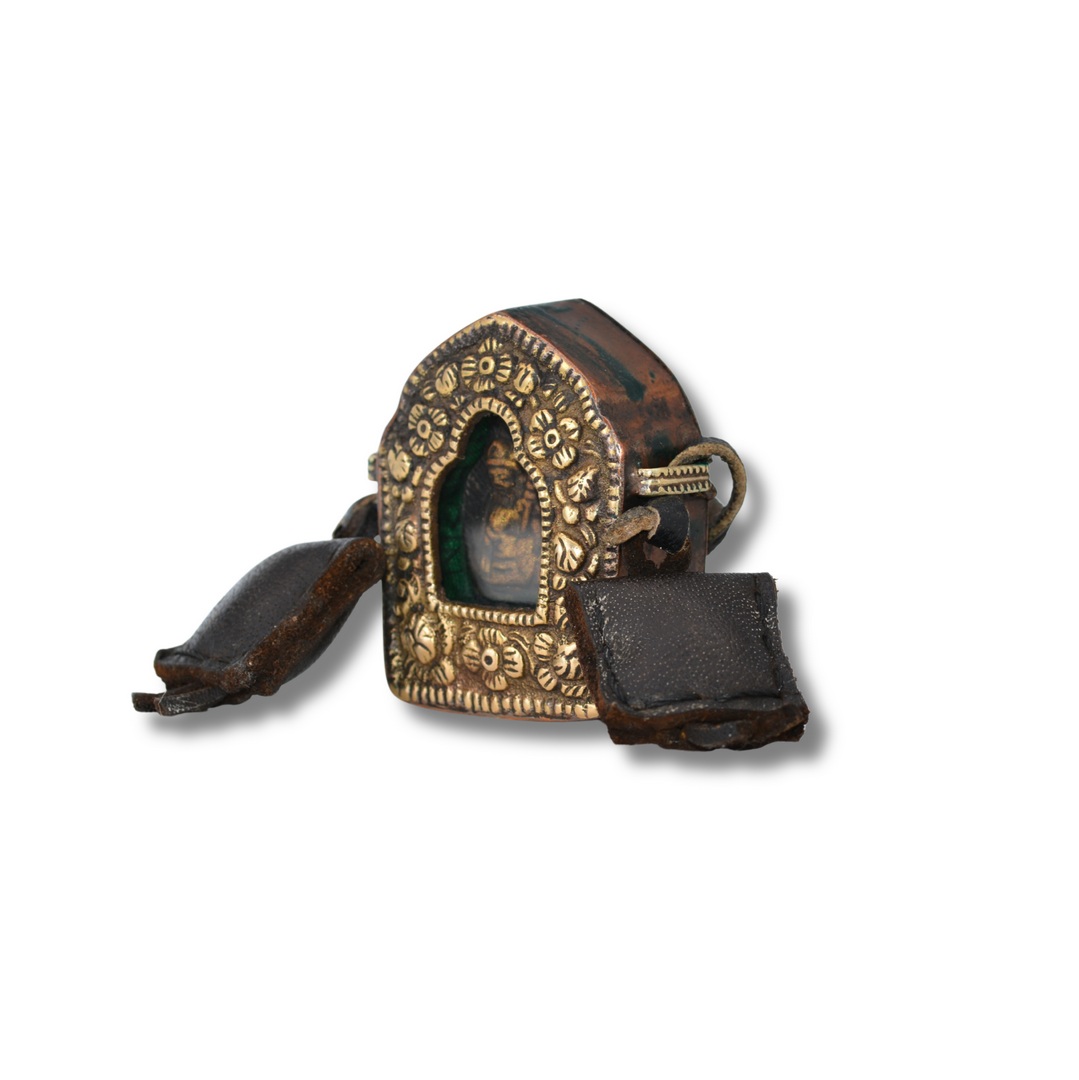 Amulette Bouddhiste Tibétaine – Reliquaire Ghau Guru Rinpoché, Art Sacré du Tibet