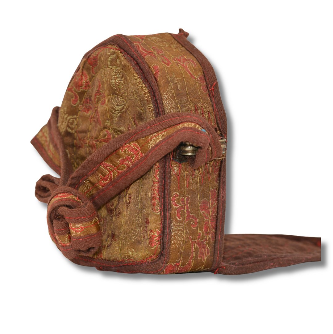 Ghau Vajradhara Reliquaire Bouddhiste Tibétain – Tsa-Tsa Vajradhara Cuivre & Métal Repoussé – Pièce Ancienne