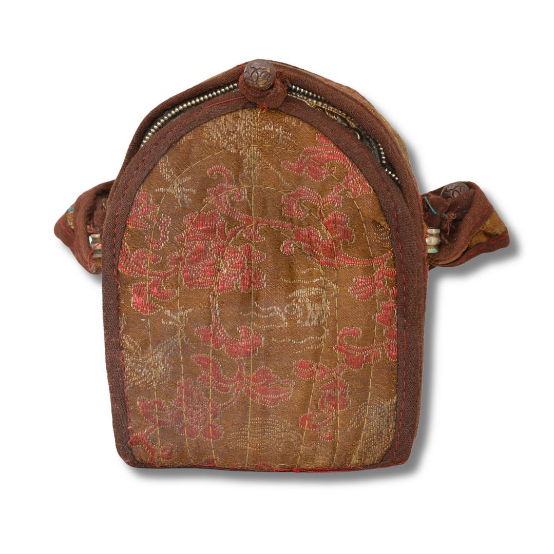 Ghau Vajradhara Reliquaire Bouddhiste Tibétain – Tsa-Tsa Vajradhara Cuivre & Métal Repoussé – Pièce Ancienne