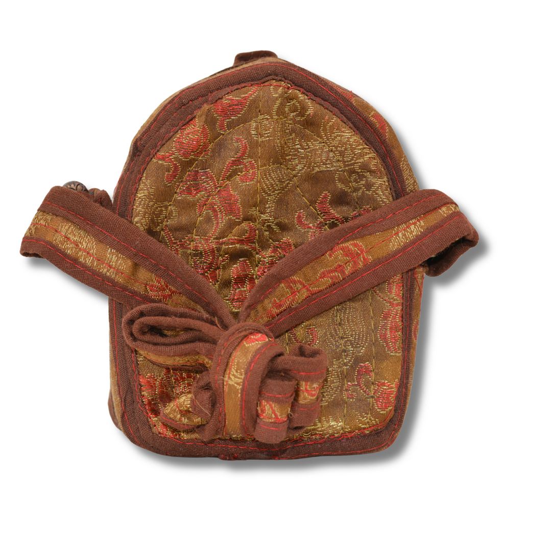 Ghau Vajradhara Reliquaire Bouddhiste Tibétain – Tsa-Tsa Vajradhara Cuivre & Métal Repoussé – Pièce Ancienne