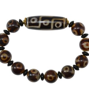 Bracelet Ethnique Tibétain Dzi 9 Yeux