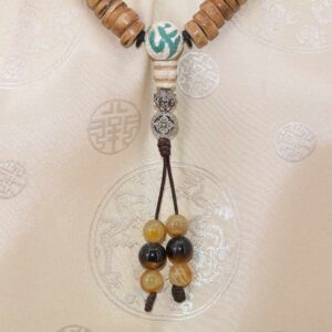 Authentique Mala en Os de Yak – 108 Perles Tibétaines Artisanales Tradition Bouddhiste du Népal