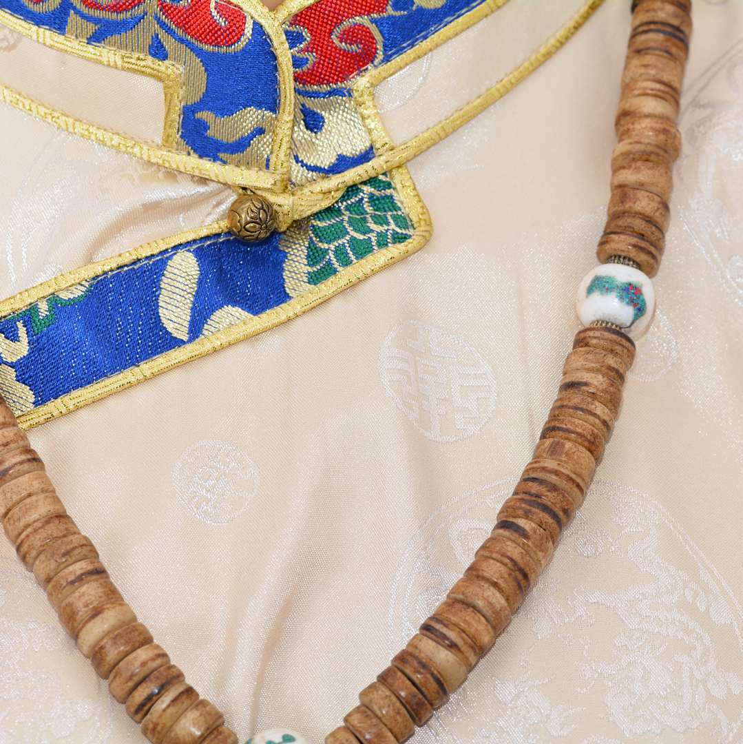 Authentique Mala en Os de Yak – 108 Perles Tibétaines Artisanales Tradition Bouddhiste du Népal