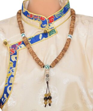 Authentique Mala en Os de Yak – 108 Perles Tibétaines Artisanales Tradition Bouddhiste du Népal