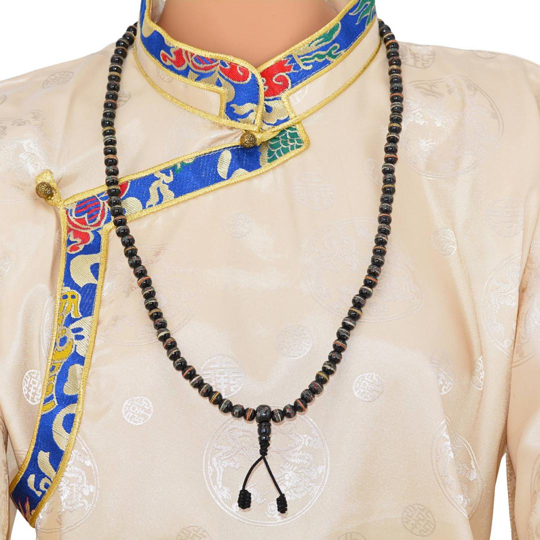 Mala Bouddhiste Os de Yak - Artisanat de Swayambhu - Népal