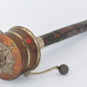 Moulin à Prières Bouddhiste du Népal – Cylindre Rituel du Dolpo 43 cm | Art Sacré & Mantras Tibétains