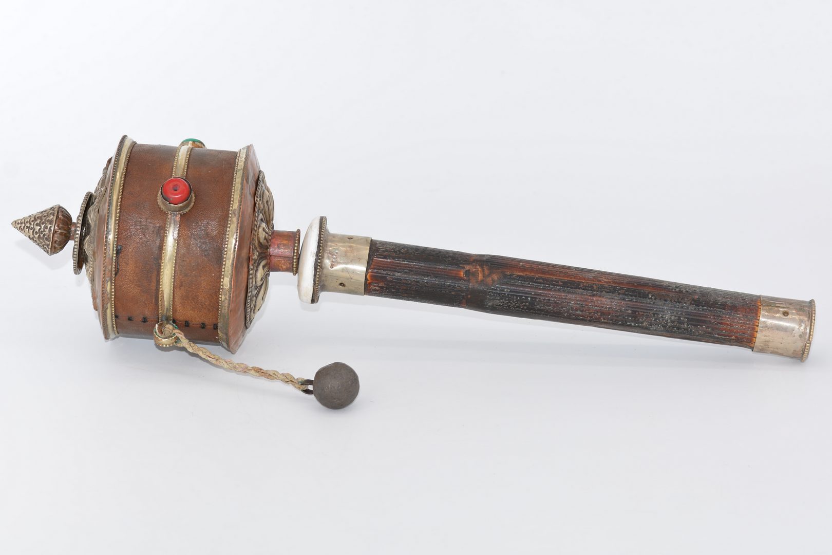 Moulin à Prières Bouddhiste du Népal – Cylindre Rituel du Dolpo 43 cm | Art Sacré & Mantras Tibétains