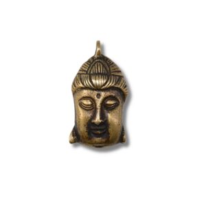Pendentif Tête de Bouddha en Bronze Amulette de Sérénité & Sagesse Artisanat du Népal