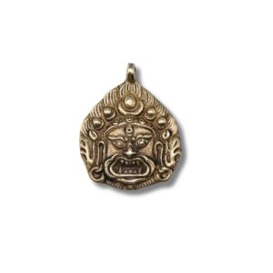Amulette Mahakala Bhairava en Bronze Talisman Protecteur Vajrayana – Artisanat du Népal