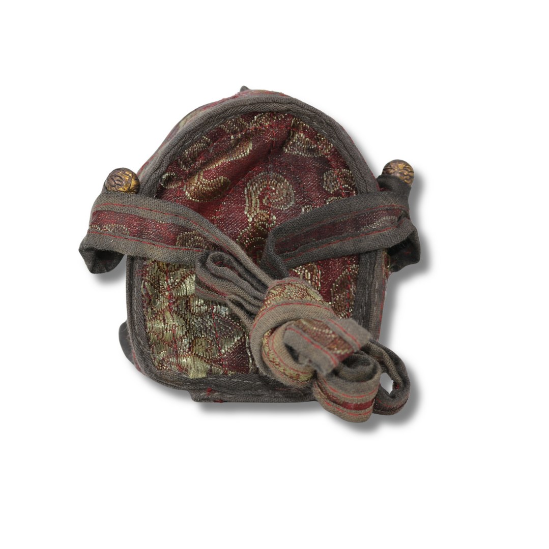 Ghau Tibétain Ancien Reliquaire Tathagata Bouddha | Cuivre & Métal Repoussé